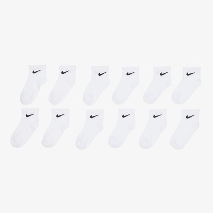 Nike Kids Ankle Socks 6 Pack White Unisex