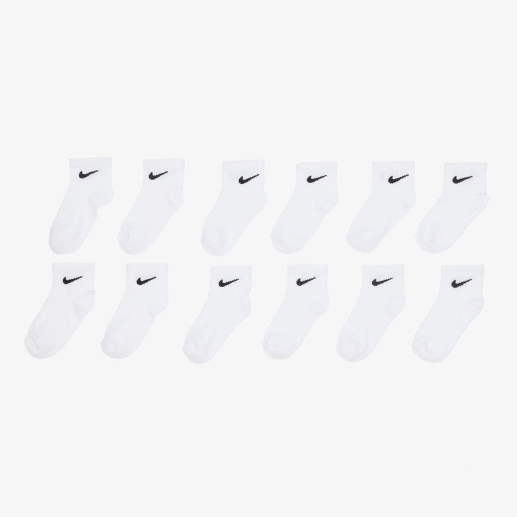 Nike Kids Ankle Socks 6 Pack White Unisex