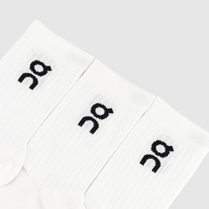 ON Running Socks High 3 Pack White