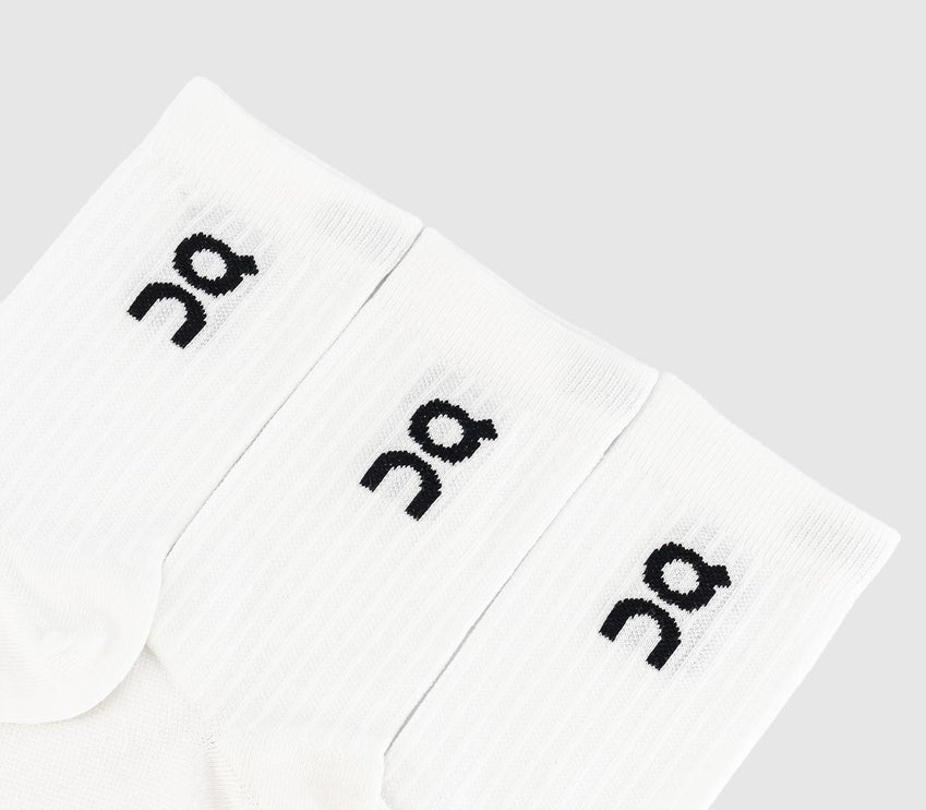 ON Cloud Running Socks High 3 Pack White
