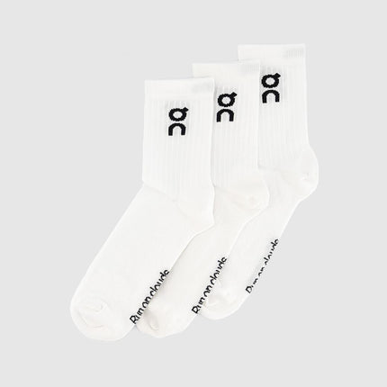 ON Running Socks High 3 Pack White