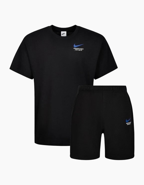 Nike Athletic T-Shirt and Short Set Black