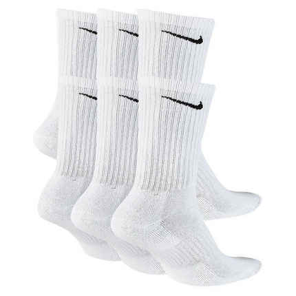 Nike Everyday 6 Pack Cushioned Crew Socks White